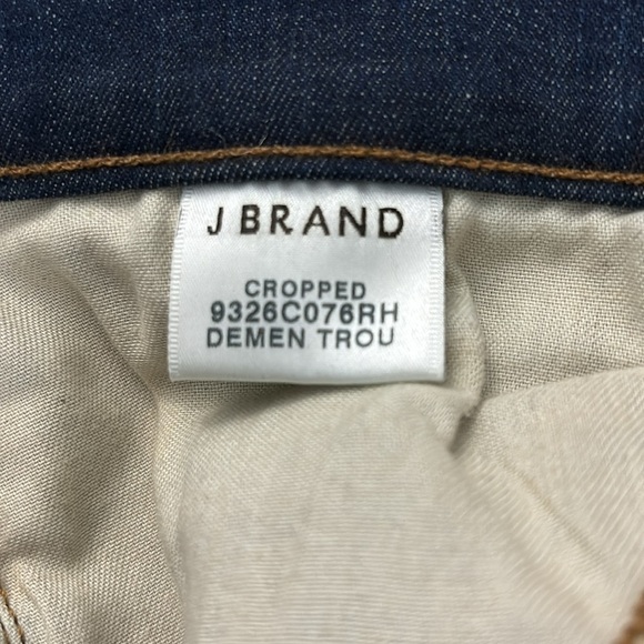 J BRAND Demented Trouble Distressed Low Rise Cropped Jeans Size 28 - Picture 6 of 9